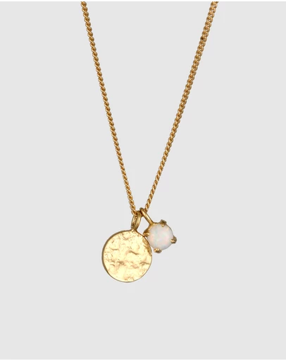 Elli Jewelry - Open Circle Pendant Necklace in Gold-Plated 925 Silver