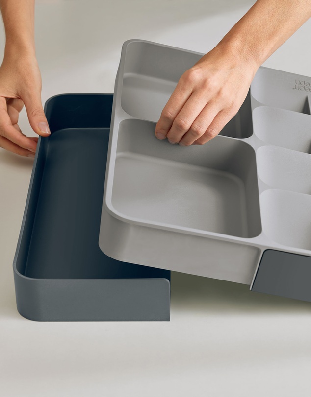 Joseph Joseph - DrawerStore™ Expanding Cutlery, Utensil & Gadget Organiser (Grey)