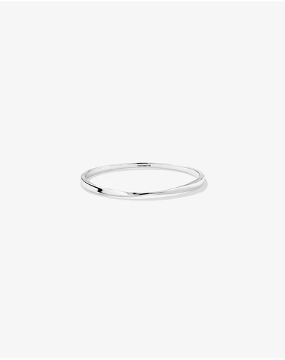 Michael Hill - Polished Oval Twist Bangle in Sterling Silver