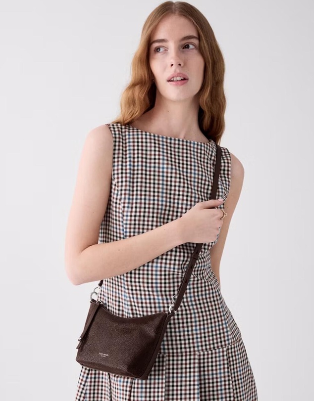 Kate Spade - Halo Dot Printed Suede Mini Chain Shoulder Bag