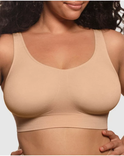 B Free Intimate Apparel - Double Lined Wire Free High Back Crop Bra (C-D-DD-E-F) Cup