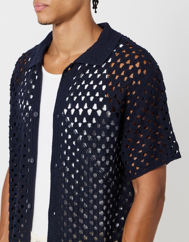 Scotch & Soda - Crochet Knitted Short Sleeve Polo