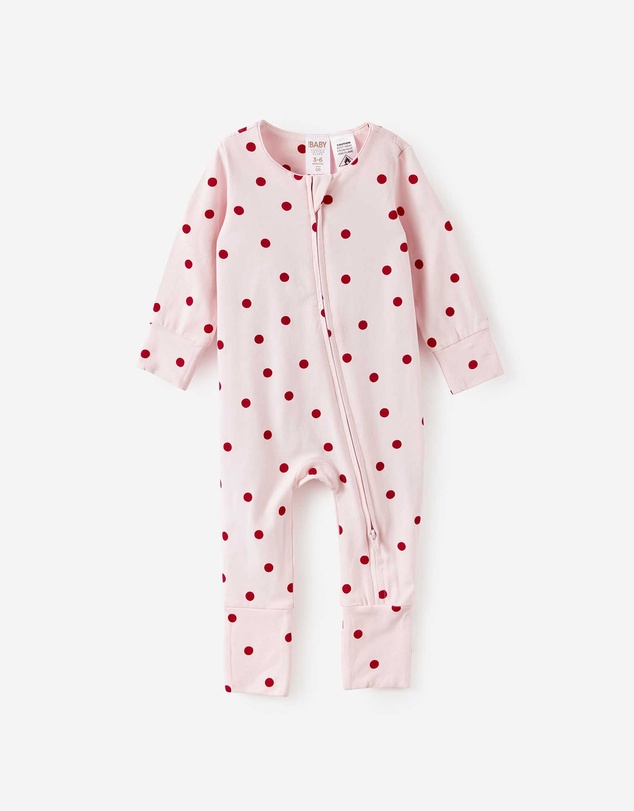 Cotton On Kids - Growie Long Sleeve Zip Romper