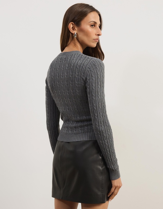 Atmos&Here - Tessa Crewneck Cable Knit Sweater