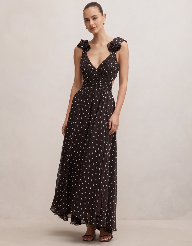 Forever New - Selena Ruffle Shoulder Maxi Dress
