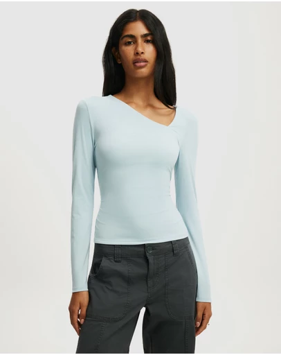 Cotton On - Hold Me Asymmetric Long Sleeve Top