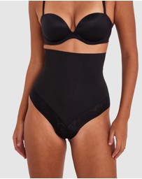 Bras N Things - Luxe Solutions Control High Waisted V String - Black