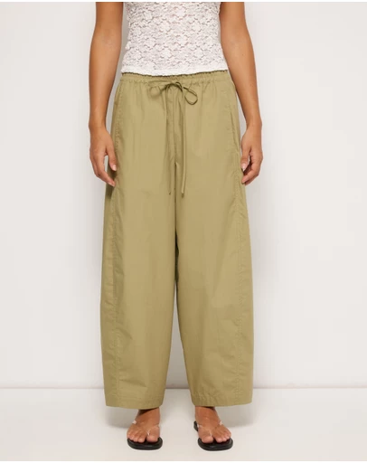AERE - Organic Cotton Barrel Leg Pants
