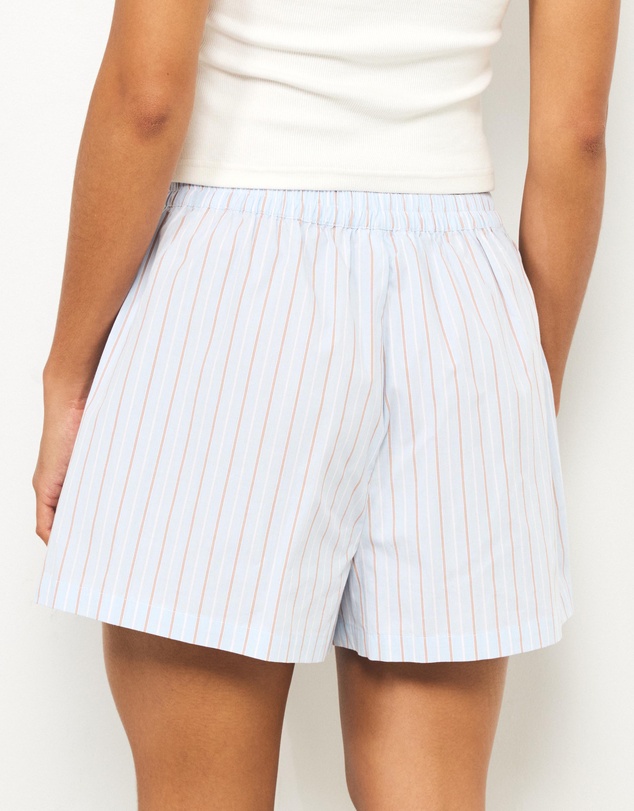 AERE - Billie Striped Cotton Shorts