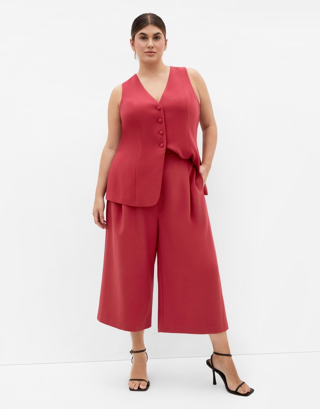 City Chic - Plus Size Tori Vest - sienna