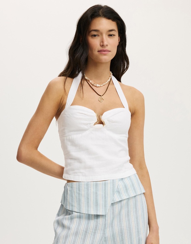 Cotton On - Luxe Linen Halter Top