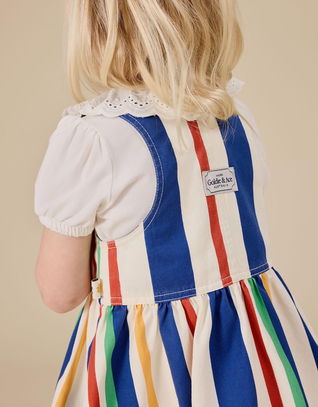 Goldie + Ace - 90s Bold Stripe Heidi Denim Dress - Babies-Kids