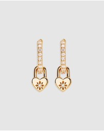 By Charlotte - Love Unlocked Padlock Hoops