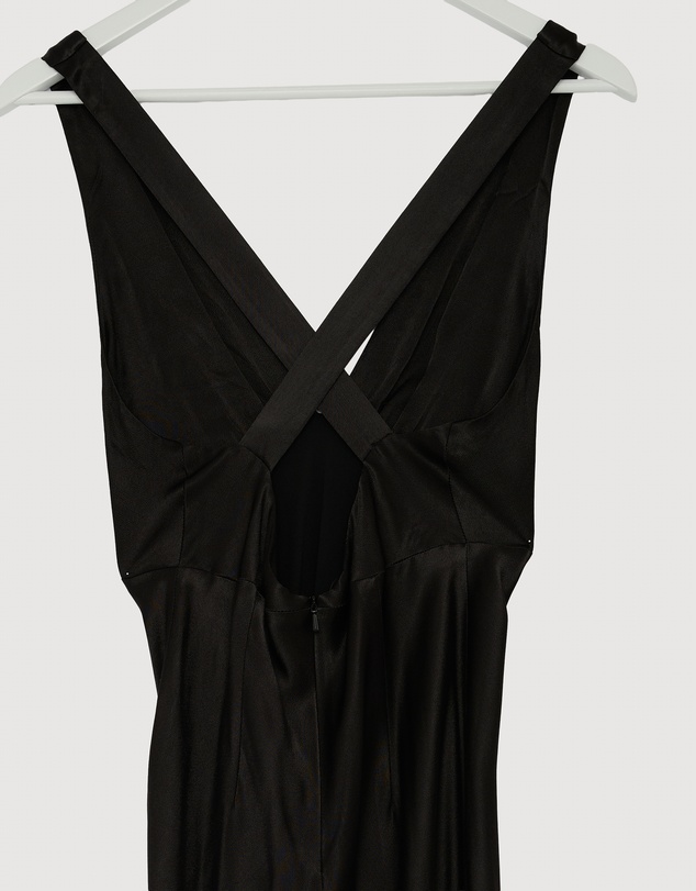 Revibe - Repaired Shona Joy La Lune Plunged Cross Back Maxi Dress - AU 8