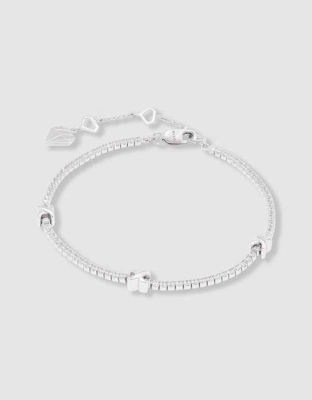 Wanderlust + Co - Pave 925 Sterling Silver Petite Tennis Bracelet