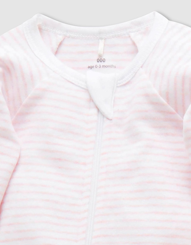 Purebaby - 2 Pack Zip Growsuit-Babies