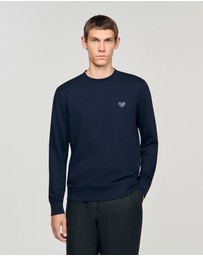 Sandro - Single Coeur Crewneck Sweatshirt