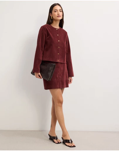 The Fated - Corina Suede Mini Skirt