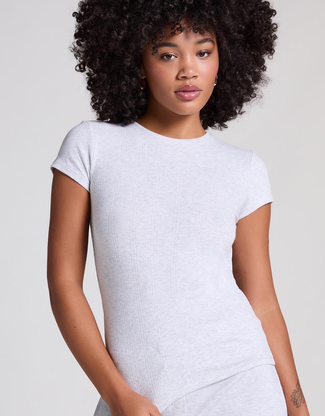 Hunkemoller - Pointelle SS Sleep Top