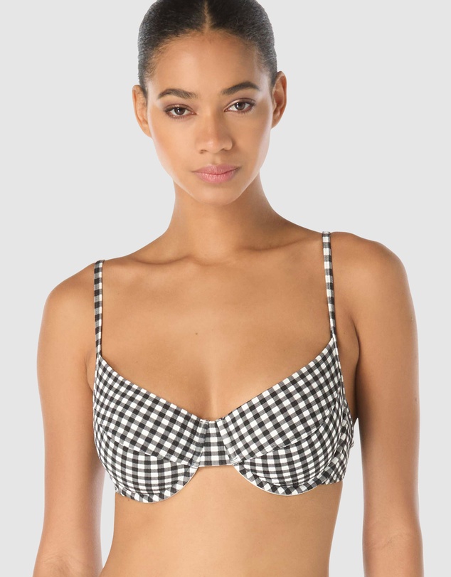 Michael Kors - Boho Gingham Underwired Bikini Top