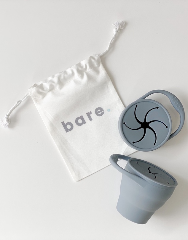 Bare The Label - Collapsible Silicone Snackie Cup