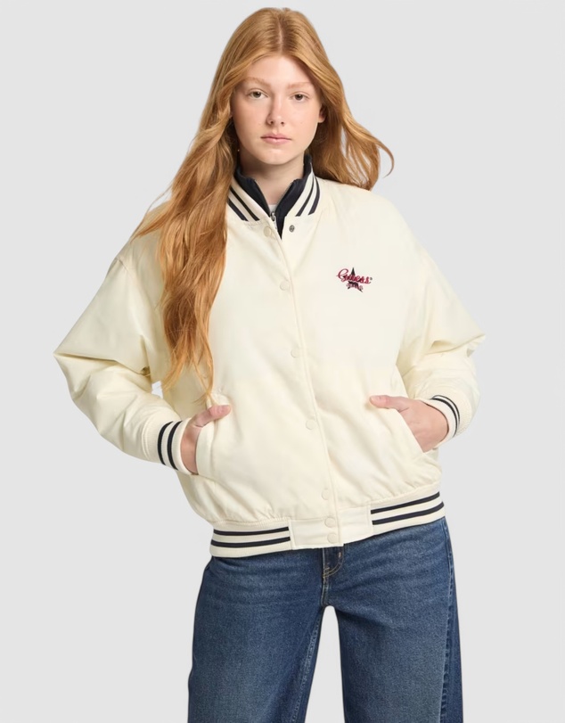 GUESS Jeans - GUESS JEANS Embroidered Varsity Bomber Jacket