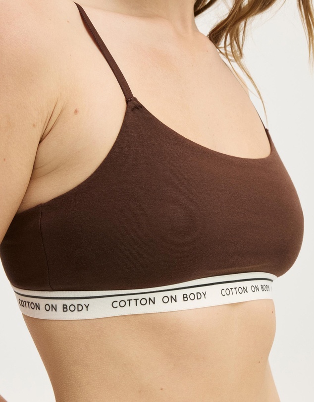 Cotton On Body - Branded Cotton Scoop Bralette