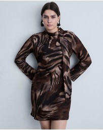 M.N.G - Martina Zebra Satin Dress