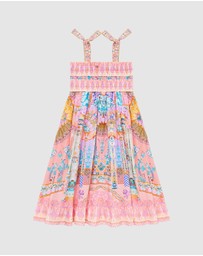 Camilla - Shirred Maxi Dress With Tie Shoulder - Kids-Teens