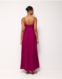 AERE - Aniya Linen Maxi Dress
