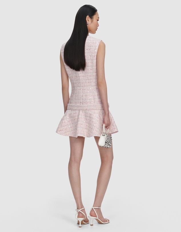 Self Portrait - Sequin Boucle Belted Mini Dress