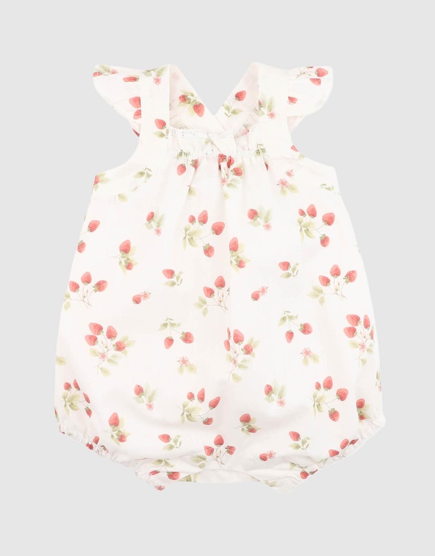 Bebe by Minihaha - Poppy Strawberry Print Romper