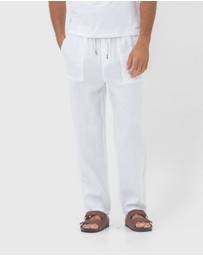 Coast Clothing - St Tropez Linen Pants - White