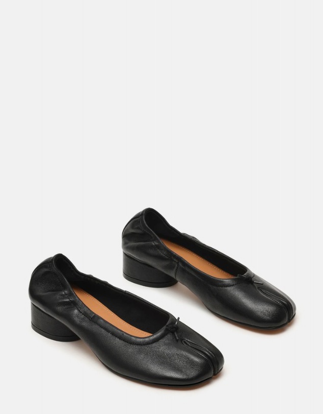 Steve Madden - Cyra Black Leather Heels