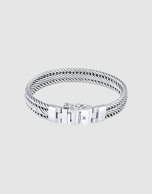 Kuzzoi - ICONIC EXCLUSIVE - Braided Link Bracelet in 925 Sterling Silver