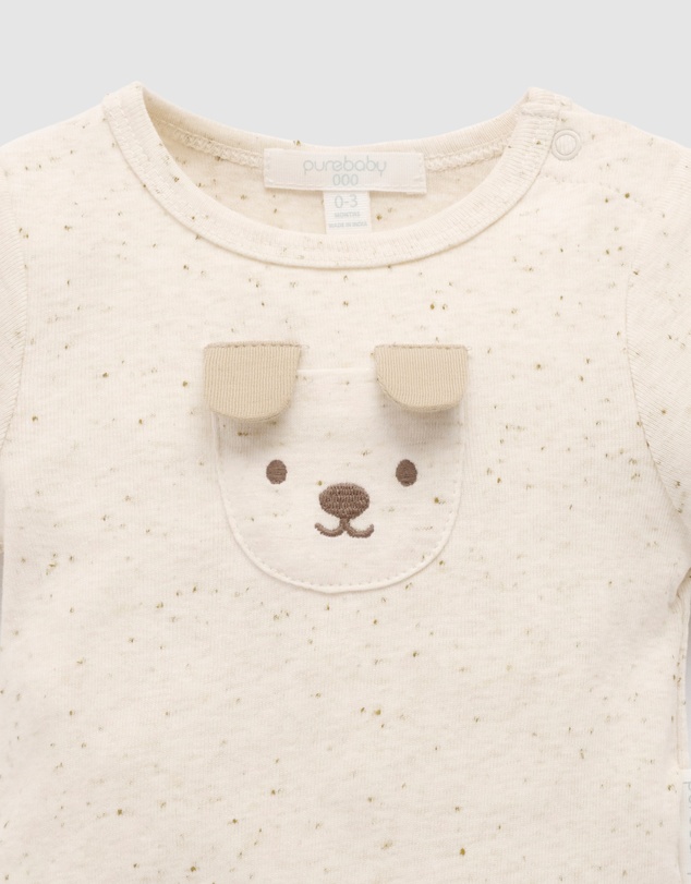 Purebaby - Appliqued Bodysuit-Kids-Babies