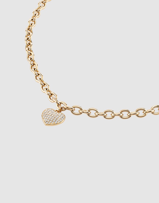 Philipp Plein - Philipp Plein Rocked Heart Gold-Tone Necklace