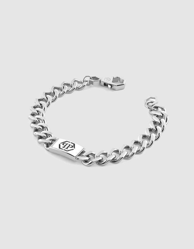 Philipp Plein - Plein Tag Silver-Tone Bracelet