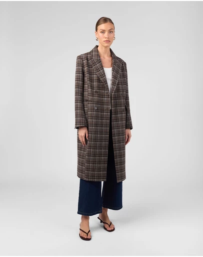 MVN - Plaid Long Coat