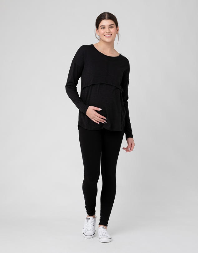 Ripe Maternity - Richie Long Sleeve Nursing Tee