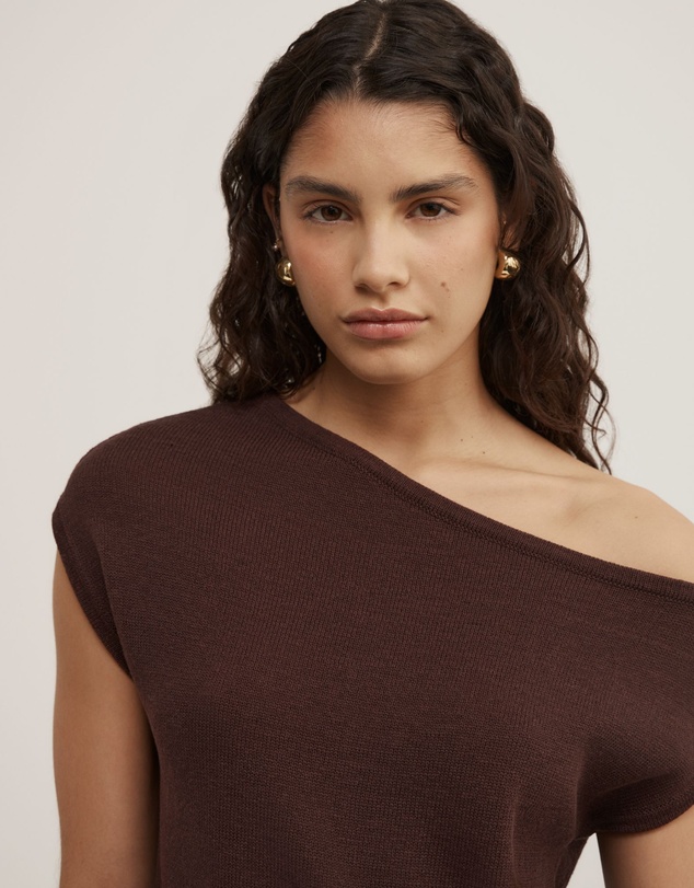 Witchery - Asymmetric Short Sleeve Slouch Knit