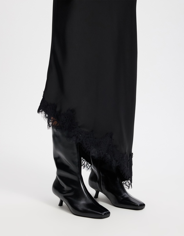 AERE - Maria Leather Kitten Heel Boots