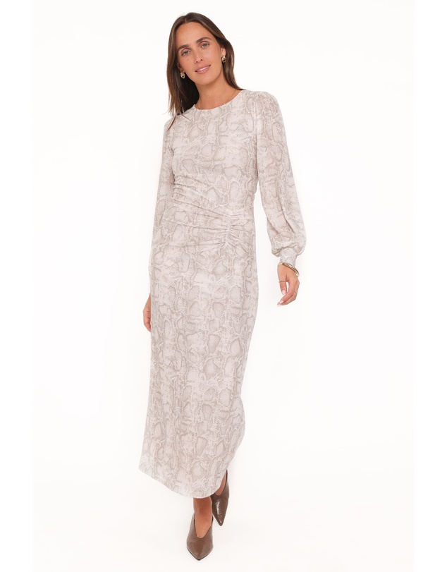 Petal & Pup - Clemens Mesh Maxi Dress - Snake Print