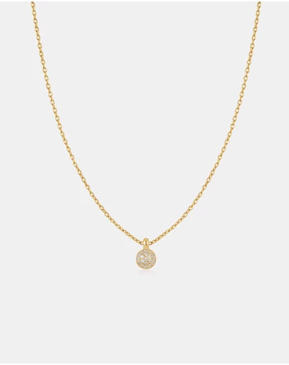 Ania Haie - Ania Haie Gold Sphere Pave Necklace