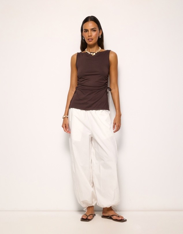 AERE - Ember Cotton Elasticated Barrel Leg Pants