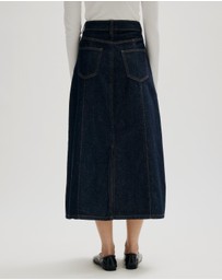 Atmos&Here - Rosa A-Line Denim Midi Skirt
