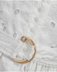 Asilio - Tiered Puff Sleeve Broderie Mini Dress