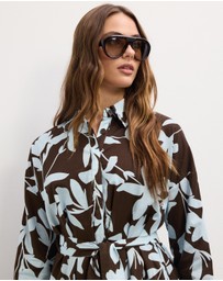 The Fated - Voilet Mini Shirt Dress