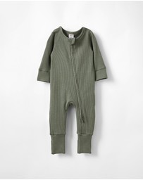 Cotton On Kids - Growie Long Sleeve Rib Romper
