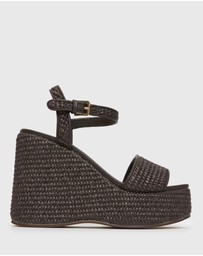 Betts - Fame Raffia Platform Wedges